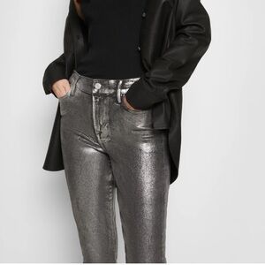 Frame Le High Skinny Crop in Chrome Noir Women’s Size 26